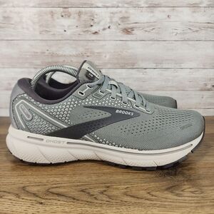Brooks Mens Ghost 14 Gray Running Walking Shoes Gray Athletics Sneakers Size 9